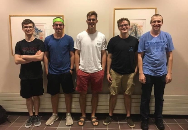 Team members from left to right: Martin, Trevor, Preston, Mark, Pierson