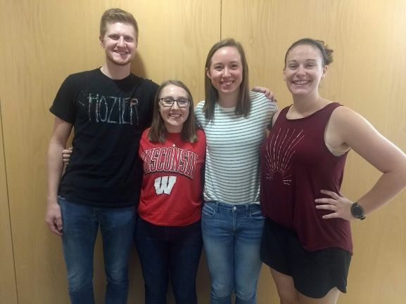 Team members from left to right: Jack Fahy, Jurnee Beilke, Lizzy Schmida, Kelly Starykowicz