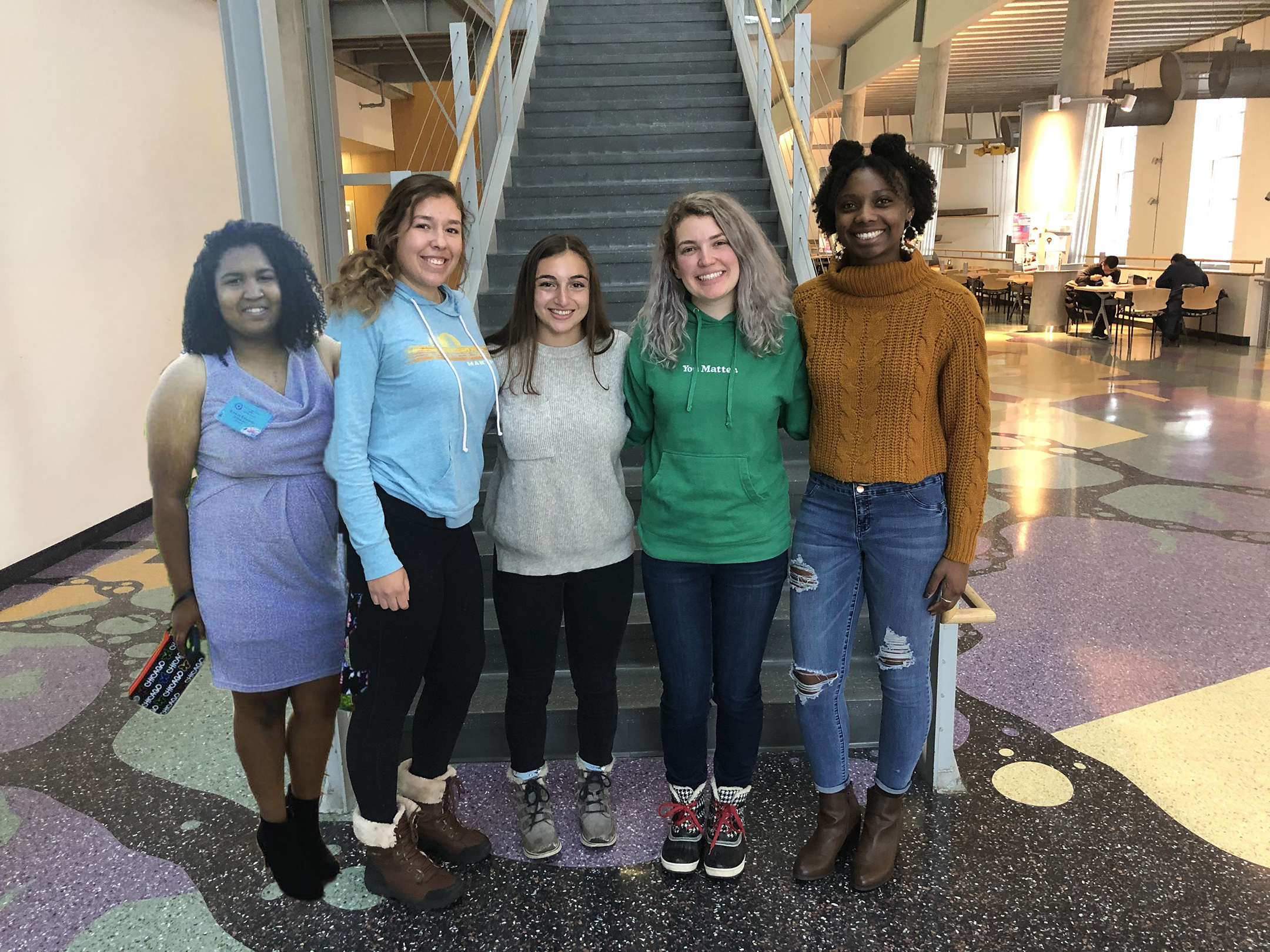 Team members (left to right): Alexus Edwards, Marisa Vattendahl Vidal, Sophia Nehs, Katarina Martinet, Gwendolyn Johnson