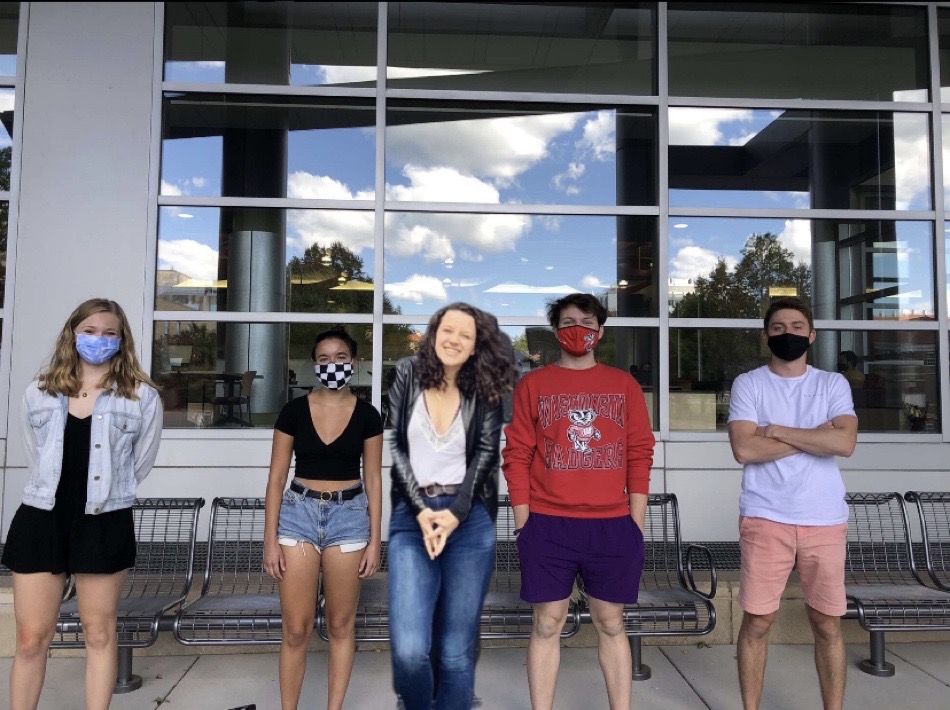 Team Members (from left to right Kiley Smith, Cassie Geddes, Emily Johnson, Quinton Heney, Ian Schirtzinger)