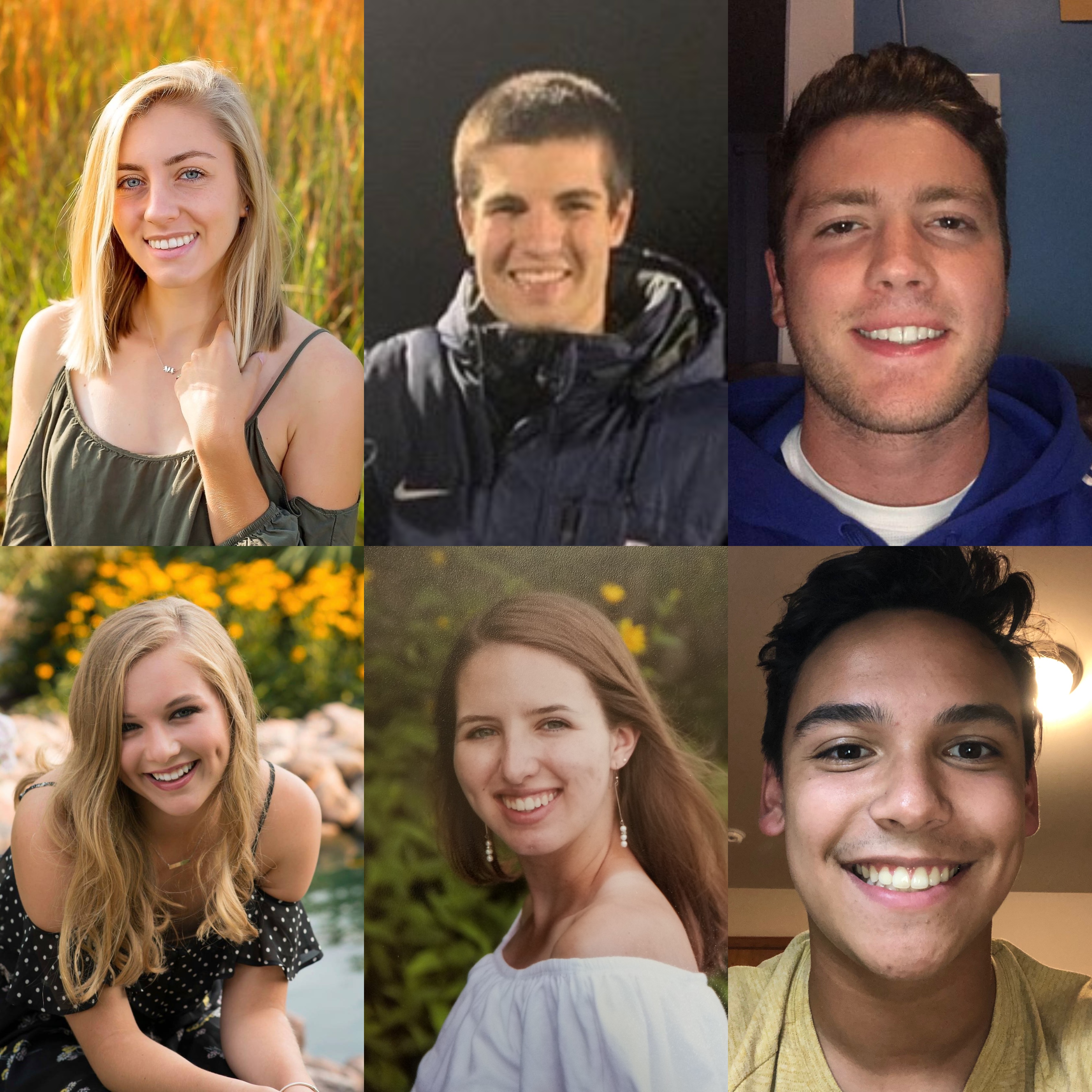 Top left to right: Salina Loer, Isaac Krause, Corey Steinhauser. Bottom left to right: Helen Treankler, Bella Raykowski, Nate Burkard.