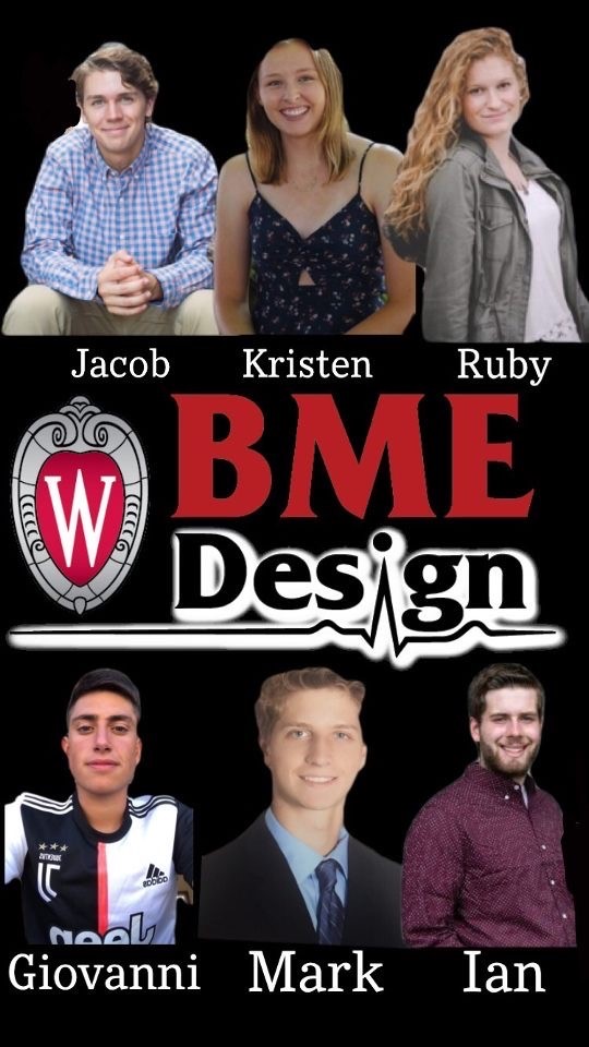 Team Picture: Jacob Hawig, Kristen Schill, Ruby Salbego, Giovanni Militello, Mark Nemcek, and Ian Petersen