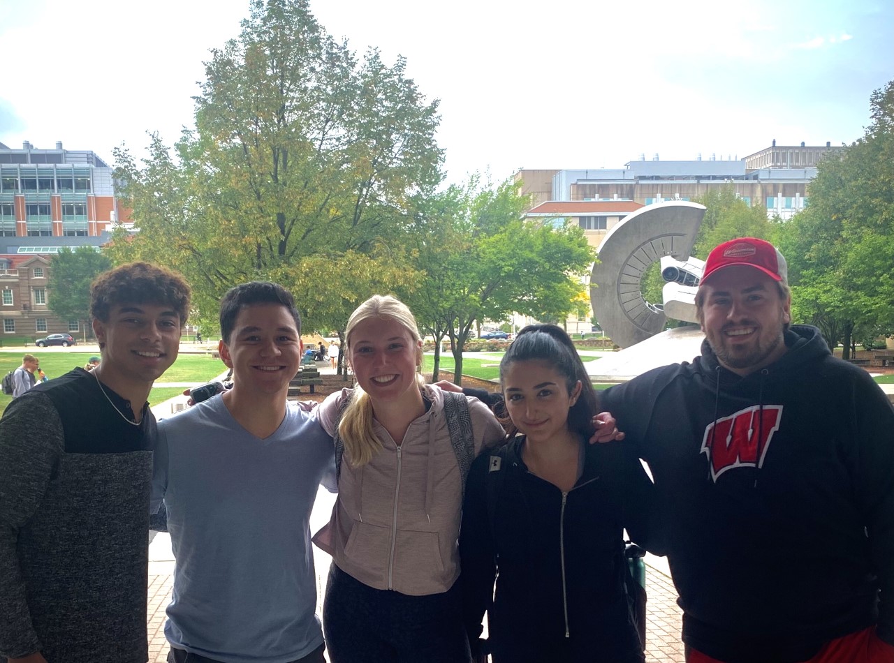 Team members from left to right: Draeson Marcoux (BWIG), Matt Fang (BSAC), Grace Johnson (Communicator), Tara Boroumand (Leader), Trevor Silber (BPAG)