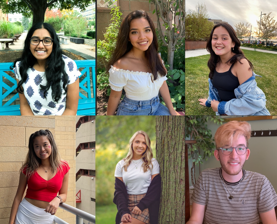 Top (left to right): Meghana Kalluri, Fiorella Fernandez, Caelie Raeburn / Bottom (left to right): Christy Li, Emily Wheat, Dan Zinger