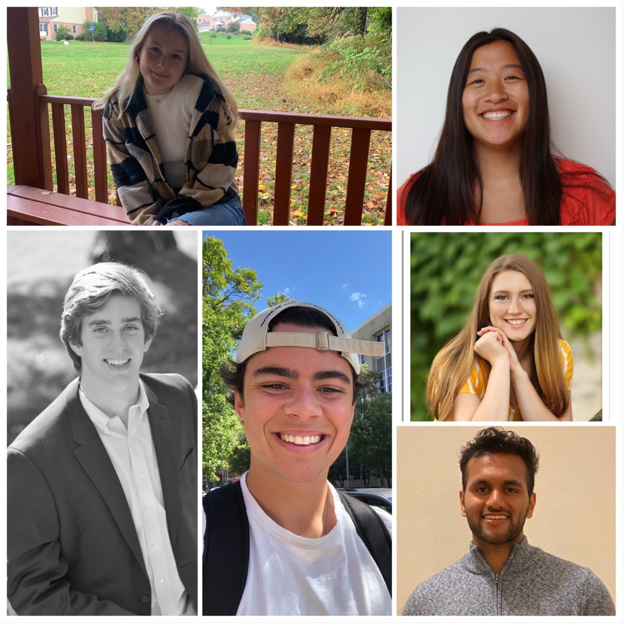 Top (Left to Right): Erin Schlegel, Anna Ankerstjerne. Bottom Row (Left to Right): Drew Hardwick, Jason Hahn, Roxi Reuter, Srihari Gopalan