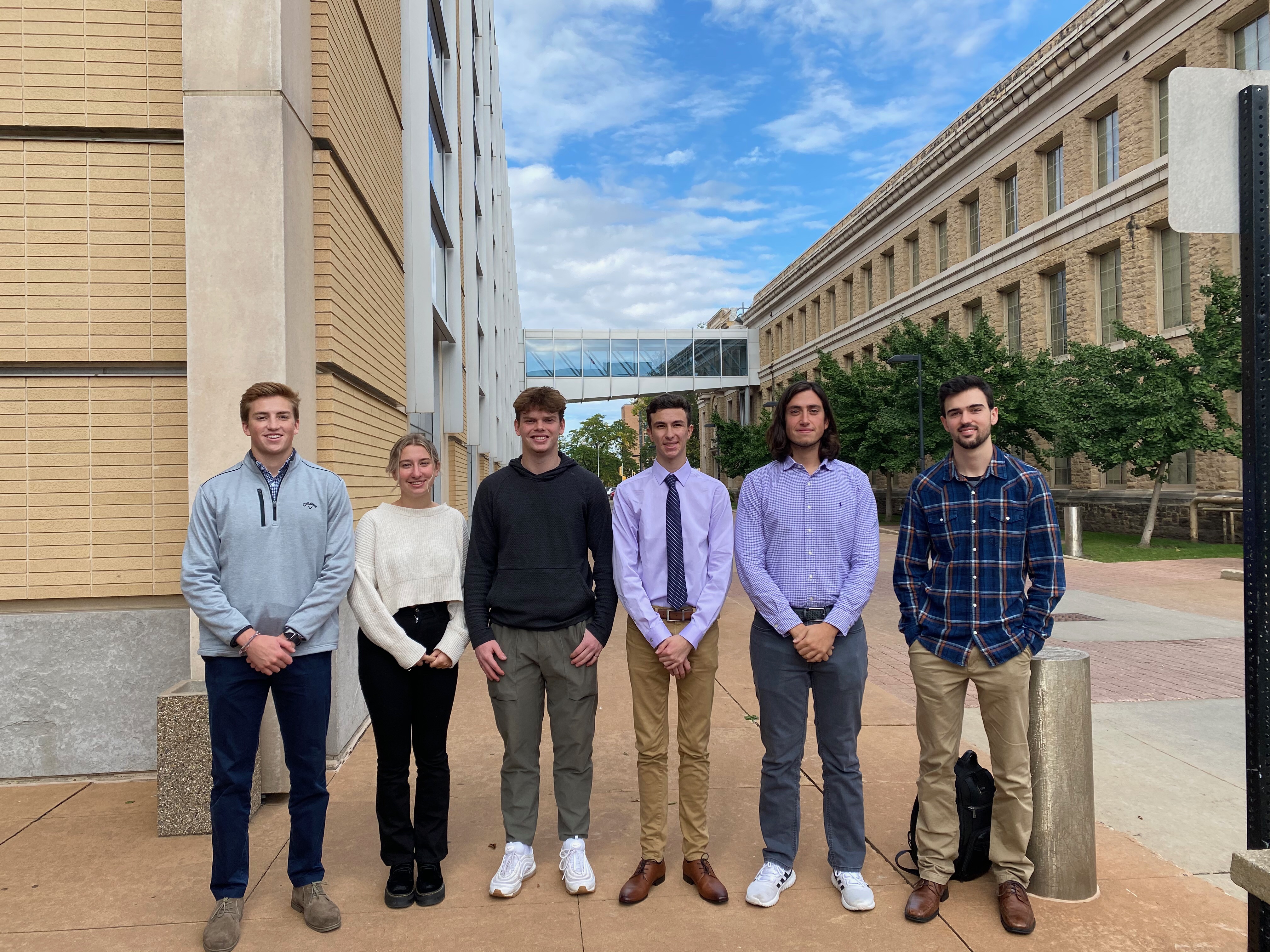 From Left to Right: Ben Smith, Lily Gallagher, Tony Pribnow, Daniel Konon, Giovanni Militello, Owen Ray Kolnik