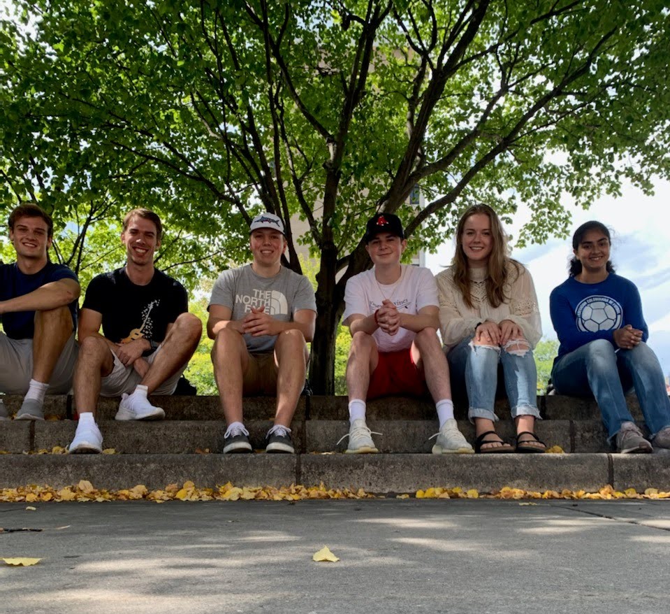 From left to right: Jacob Kocemba, Ben Dreher, Jeremy Kolasa, Brendan Doherty, Julia Mastej, Sakina Tariq