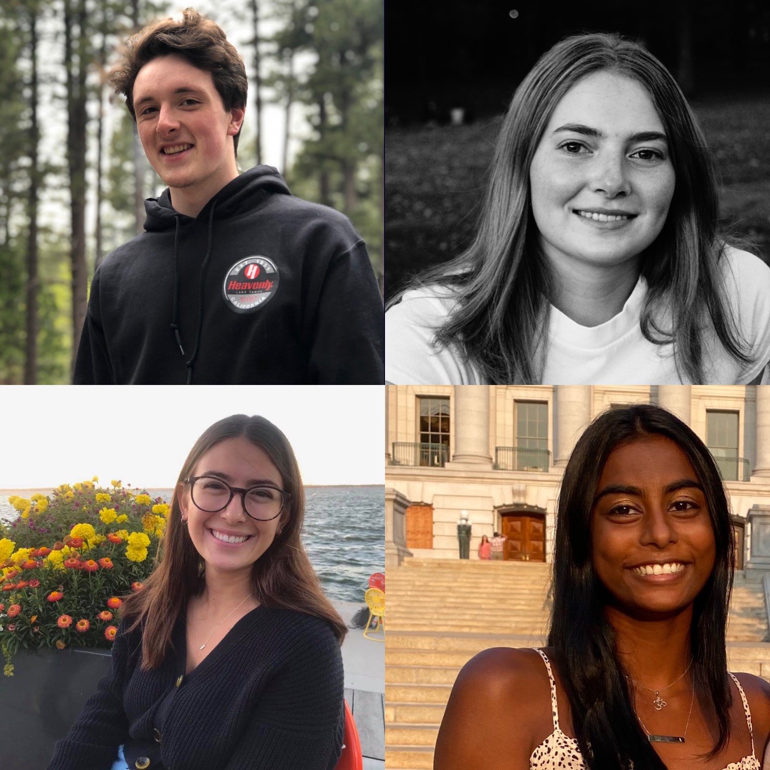 Top Left: Mitchell Josvai, Top Right: Kate Eichstaedt, Bottom Left: Ashlee Hart, Bottom Right: Avani Lall