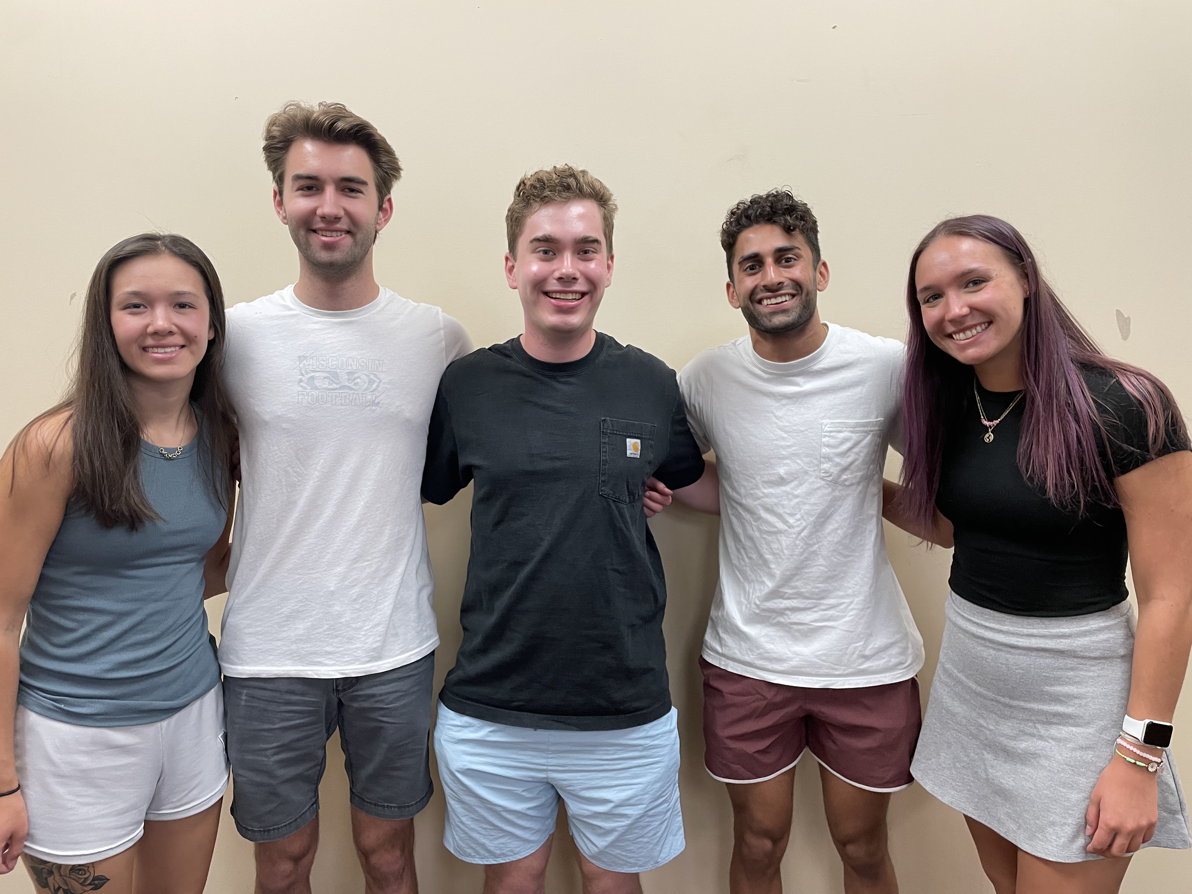 From left to right: Kasey Mohlke, James Koeper, Jason Goetting, Sanam Jhaveri, Georgia Hancock