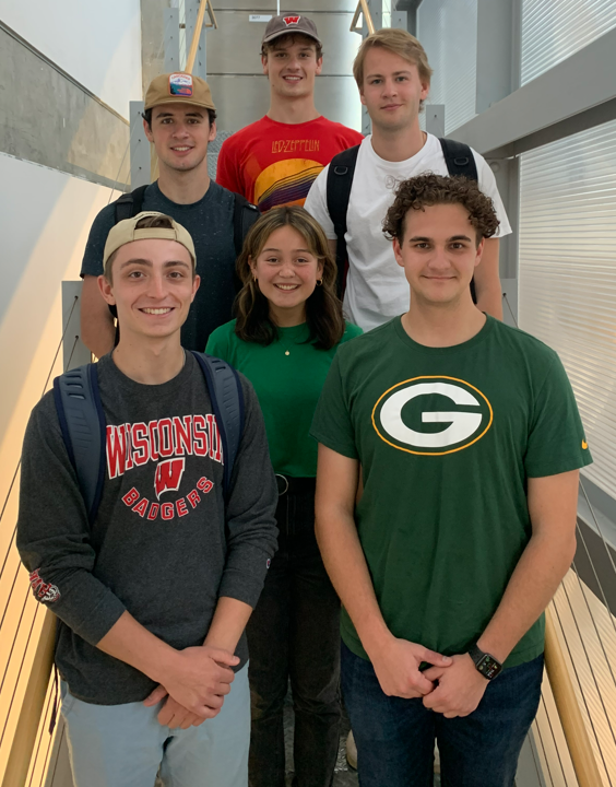 Pictured from top to bottom left to right: Jacob Kocemba, Adam Ebenhoeh, Russell Heintz, Caelie Raeburn, Ben Bochenski, Logan Moller