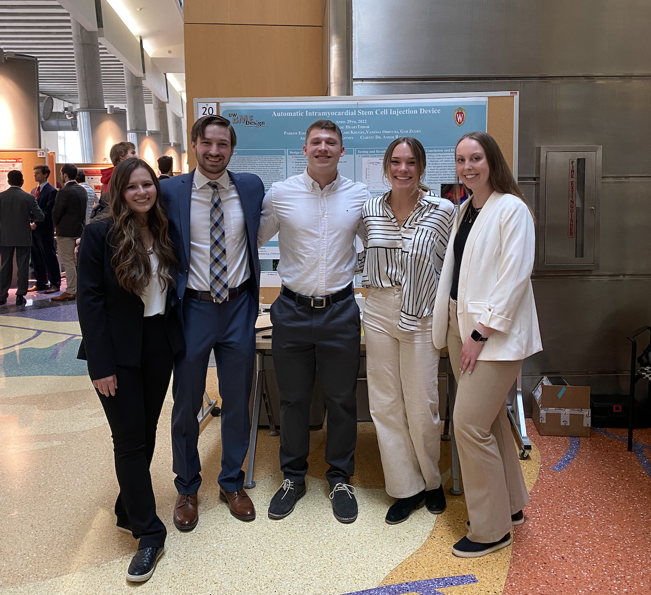 From left to right: Vanessa Obrycki, Parker Esswein, Lars Krugel, Gabrielle Zuern, and Macy Frank