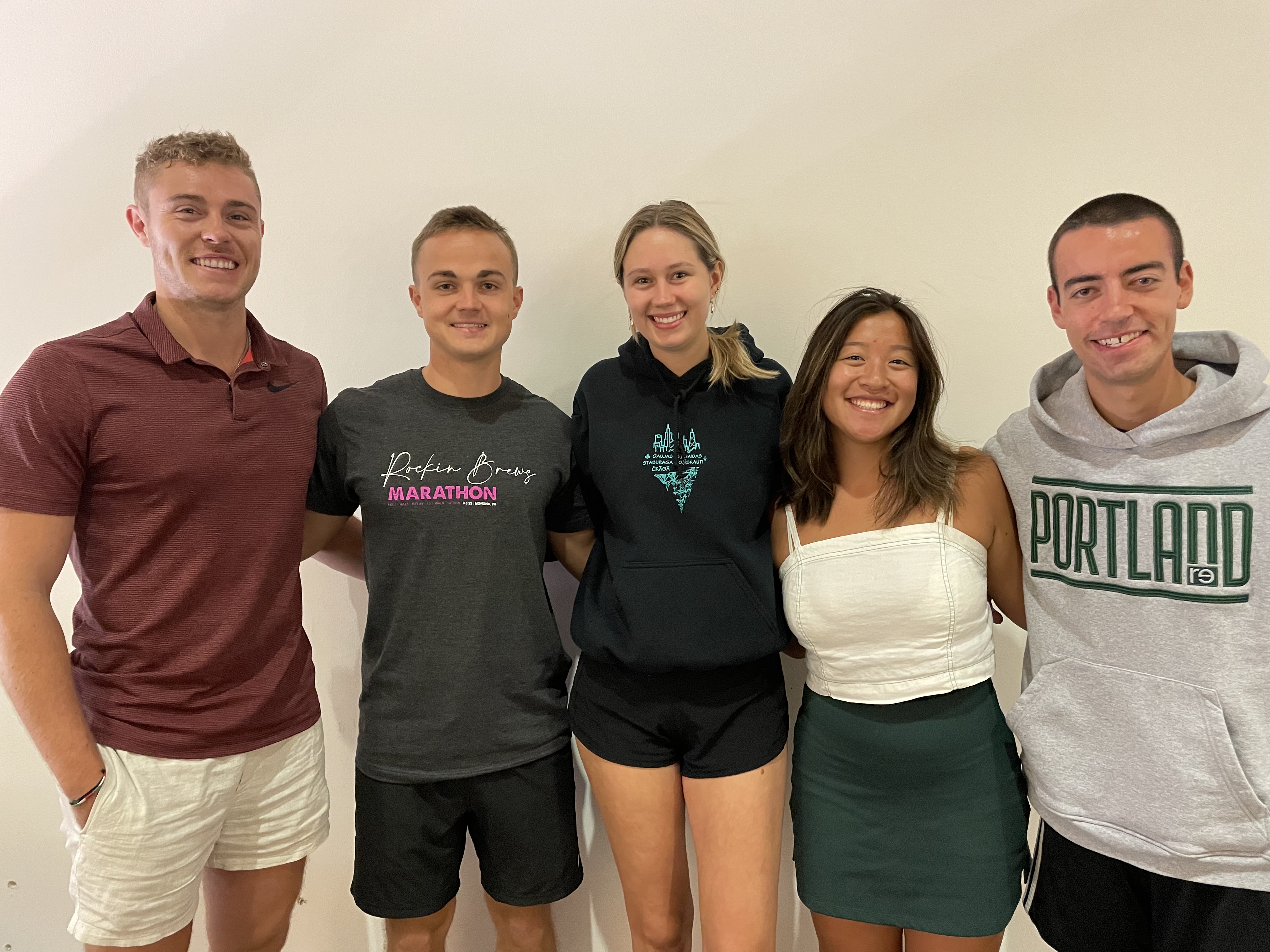 Left to Right: Will Hayes (Team Leader), Eric Sagen (BSAC), Izzy Gundrum (Communicator), Anna Ankerstjerne (BPAG), Jakob Knauss (BWIG)
