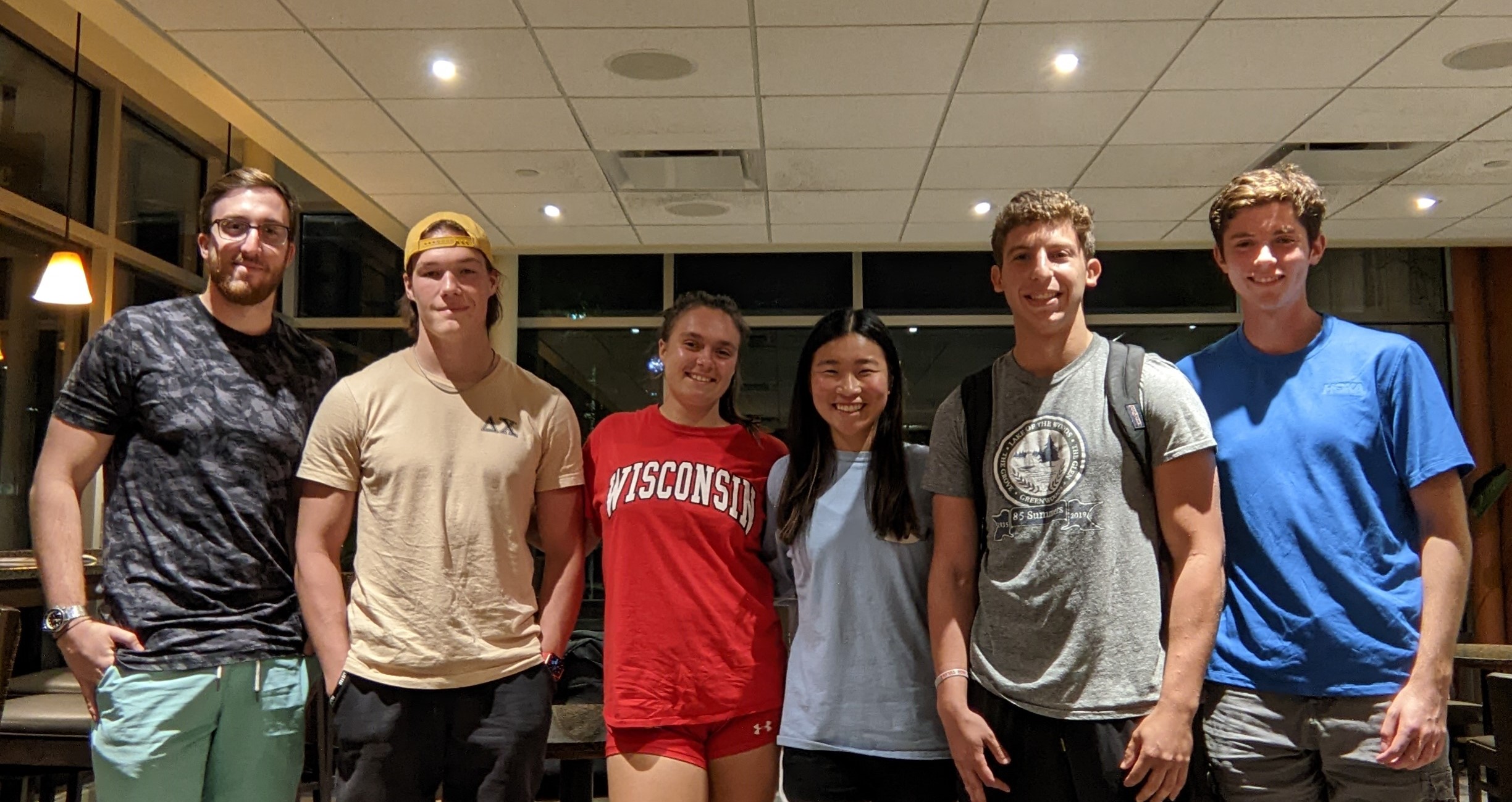 From Left to Right: Hunter, Sam, Kat, Kim, Zach, and Riley
