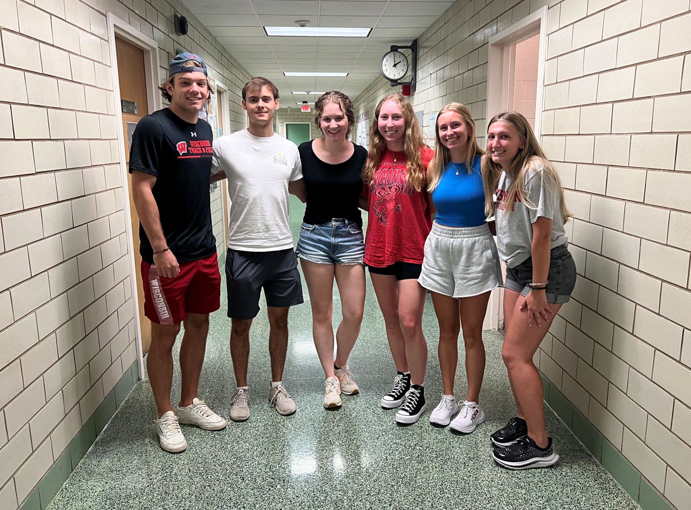Pictured left to right: Elliot, Nick, Grace, Alex, Natalia, Aivah