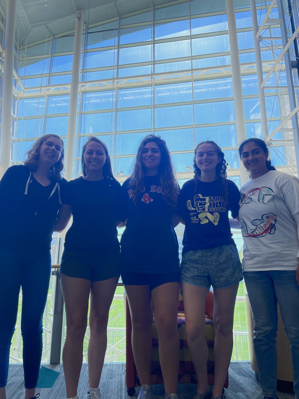 From the left- Elizabeth Wacker, Alexis Karls, Lauren Hicks, Nesya Graupe, Sakina Tariq