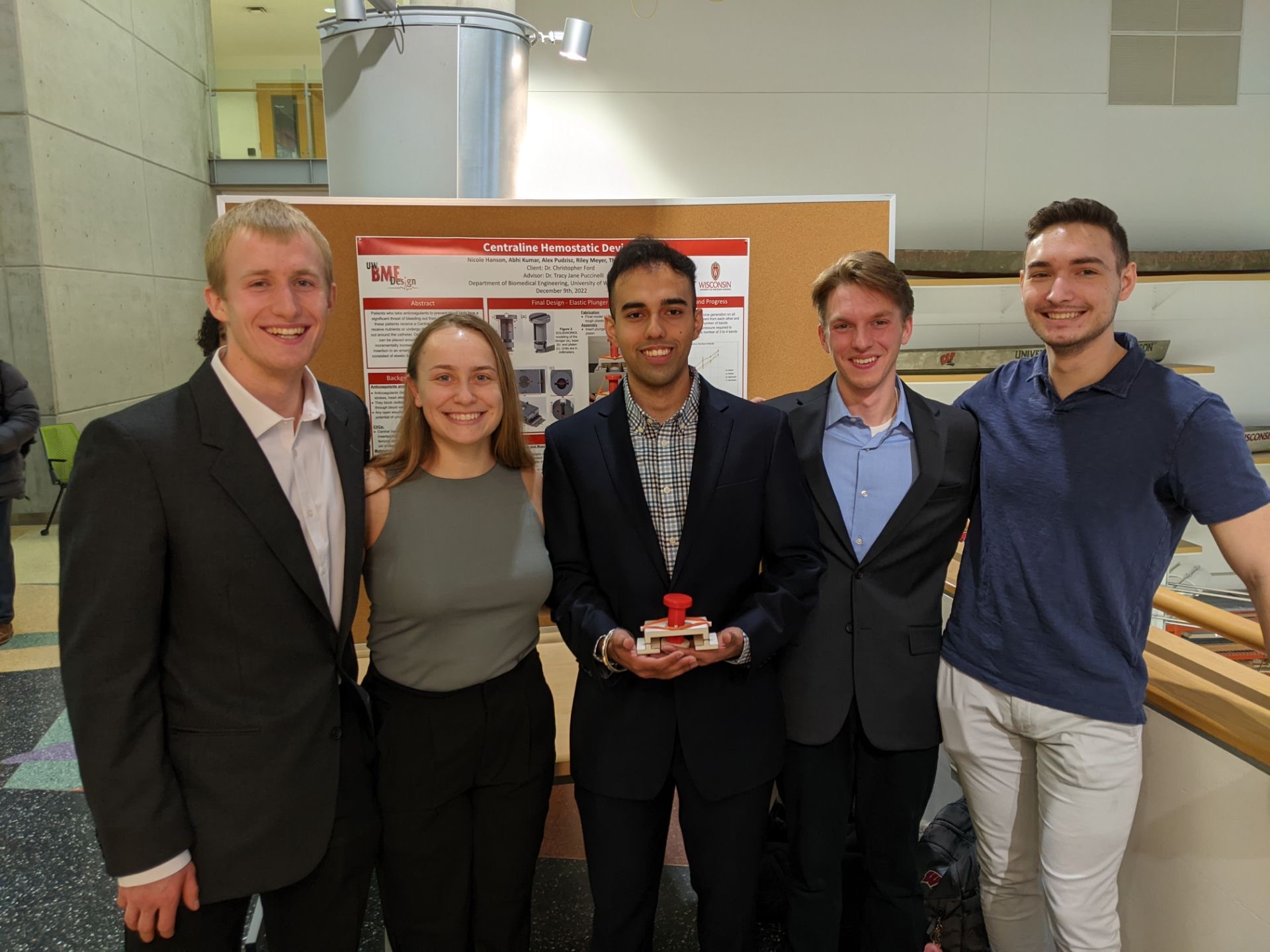 Team Members Pictured: TJ Turinske, Nicole Hanson, Abhi Kumar, Riley Meyer, and Alex Pudzisz