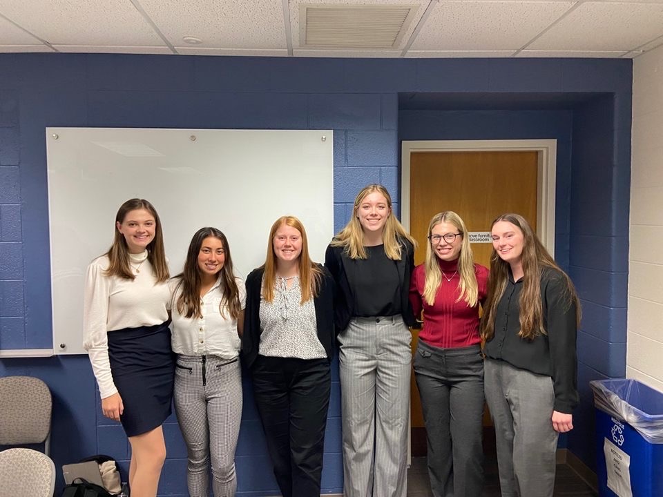 From Left to Right: Meghan Horan (Team Leader), Nicole Parmenter (Communicator), Megan Finell (BSAC), Morgan McGauley (Co-BWIG), Sydney Polzin (Co-BWIG), Ellie Dingel (BPAG)