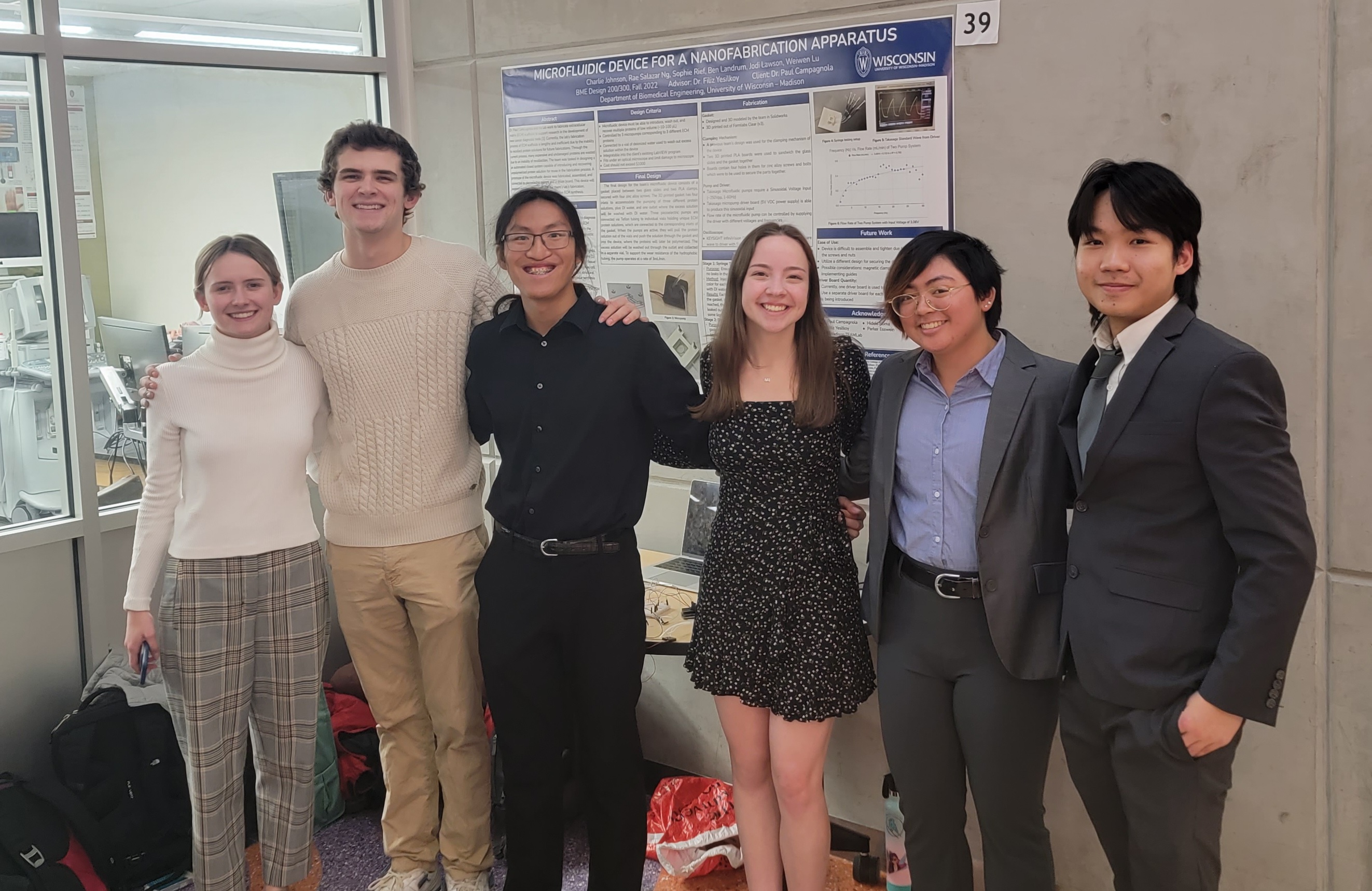 Left to Right: Sophie Rief, Ben Landrum, Charlie Johnson, Jodi Lawson, Rae Salazar Ng, Weiwen Lu