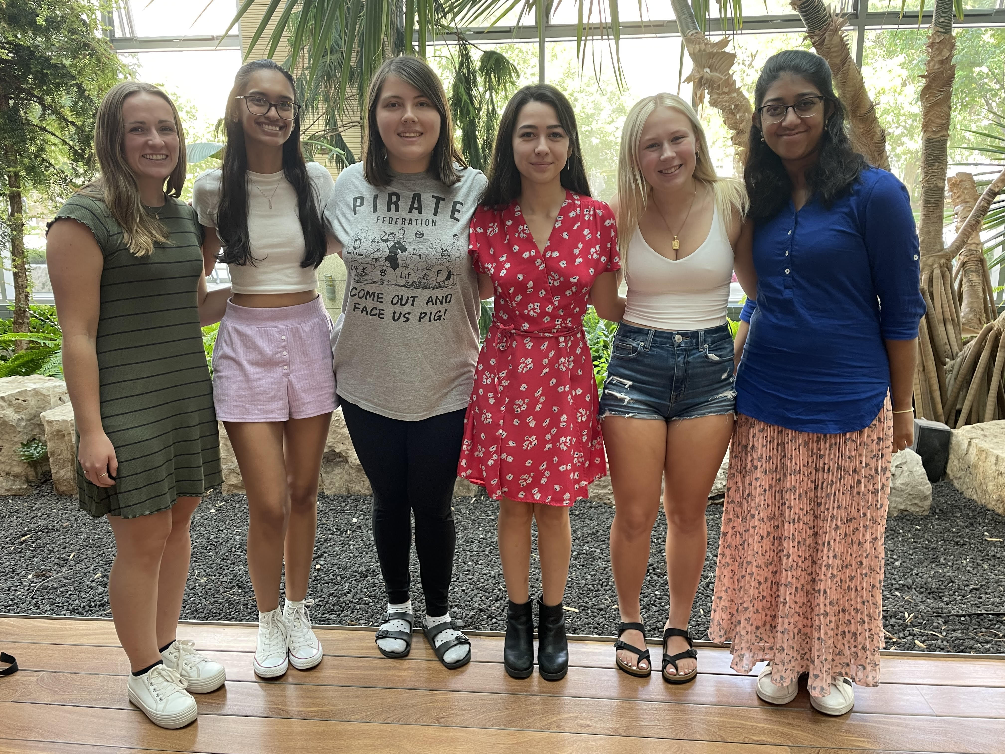 Neonatal Mannequin Team: (from left to right) Claire Kramar, Tanishka Sheth, Loukia Agoudemos, Sophia Finn, Lael Warren, and Saivarshini Rishi