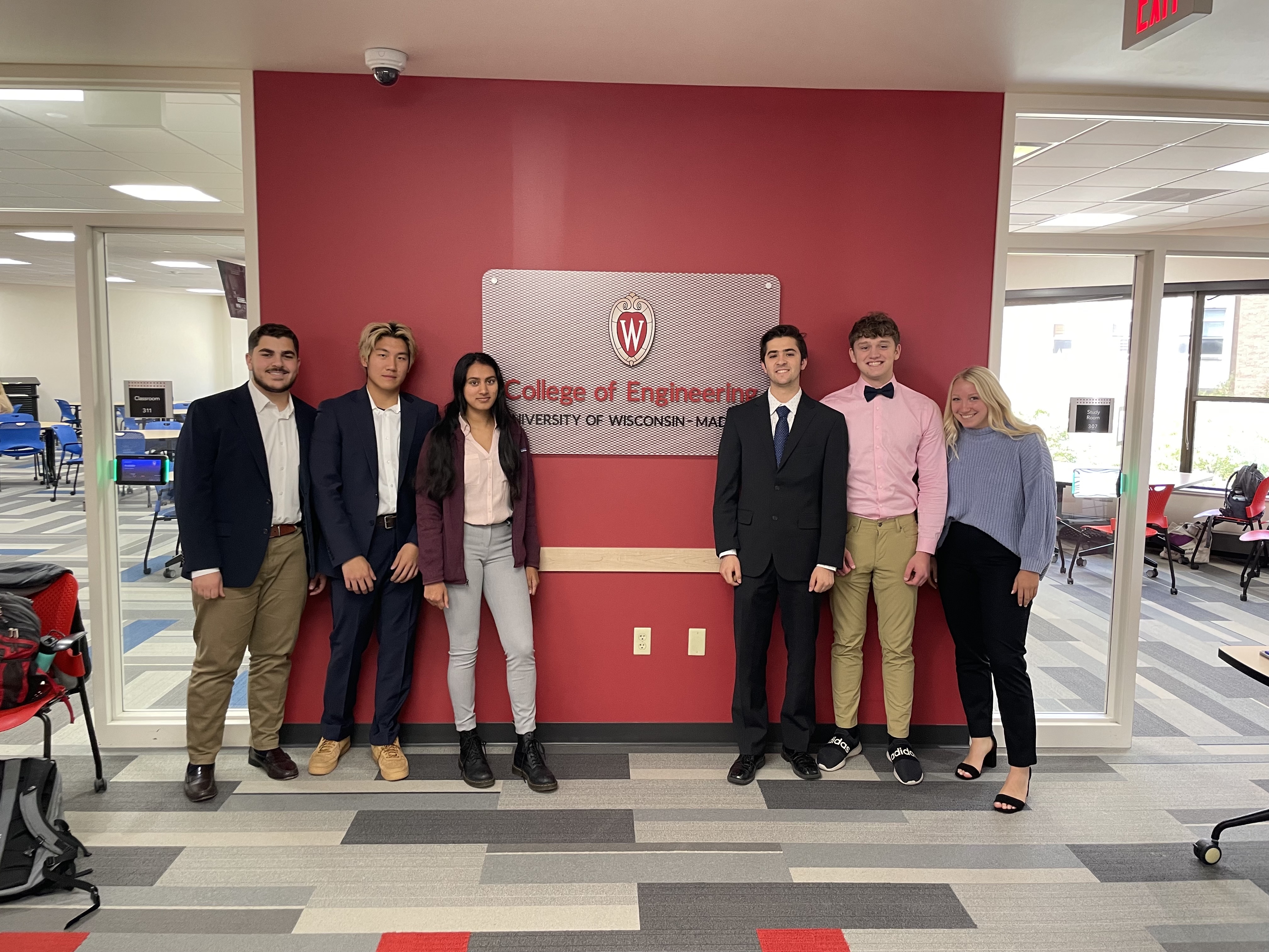 (From left to right) Raad Allawi, Gavin Zeng, Shriya Kaushik, Alex Houle, Ethan Runde, Lizzie Maly