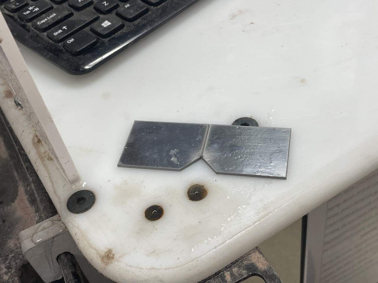 First corner damper case cut.