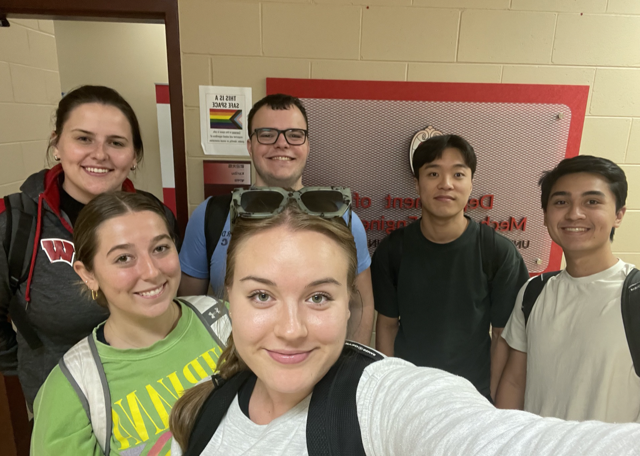 From Left to Right: Kenzie Germanson, Hailey Kanter, Julia Mastej, Eric Cardwell, Minsuk Song, Logan Maurer