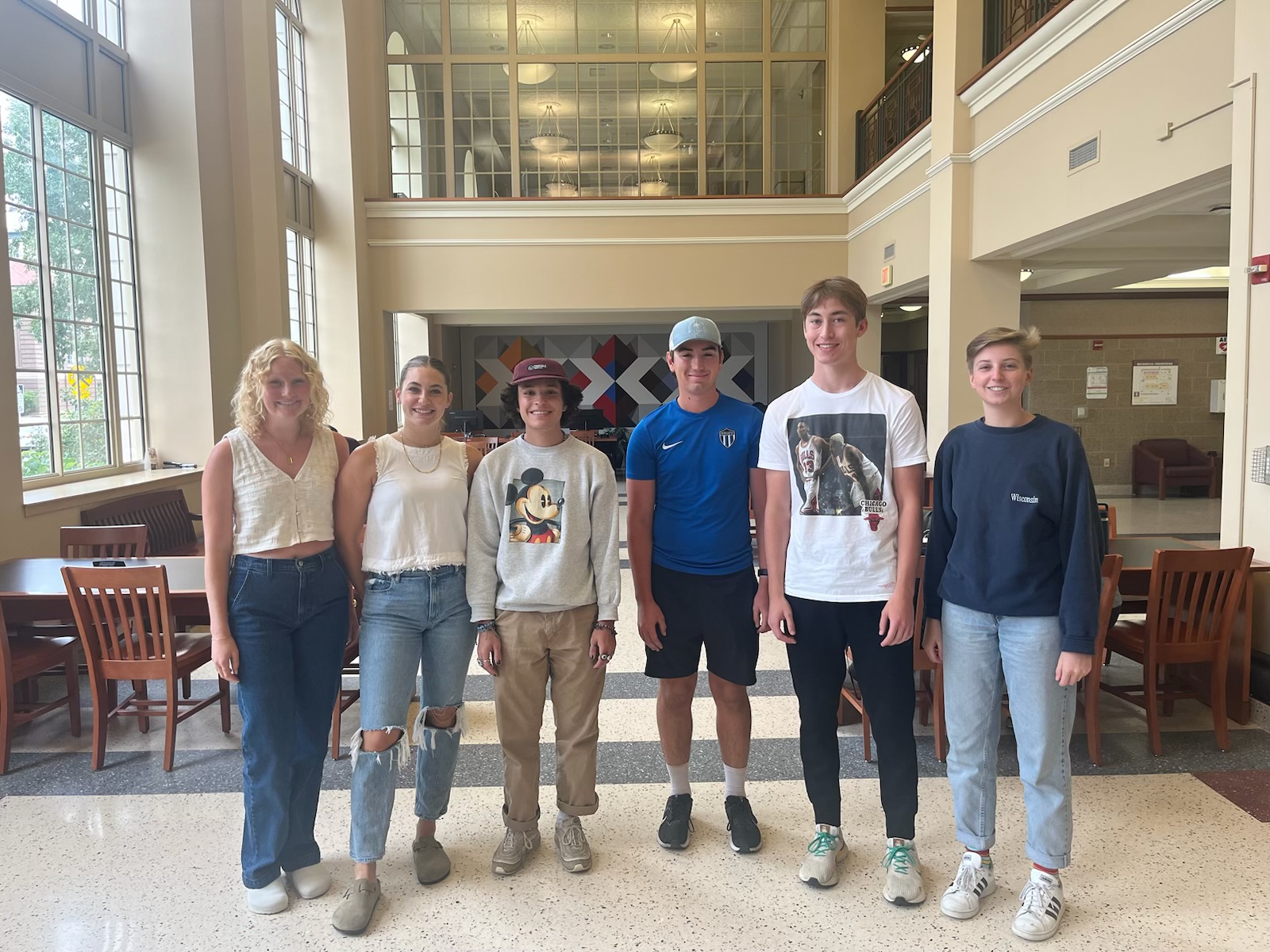 (From left to right) Emma Flemmer, Lucy O'Cull, Bodey Cartier, Will Stephenson, Jack Stevens, Sophie Speece