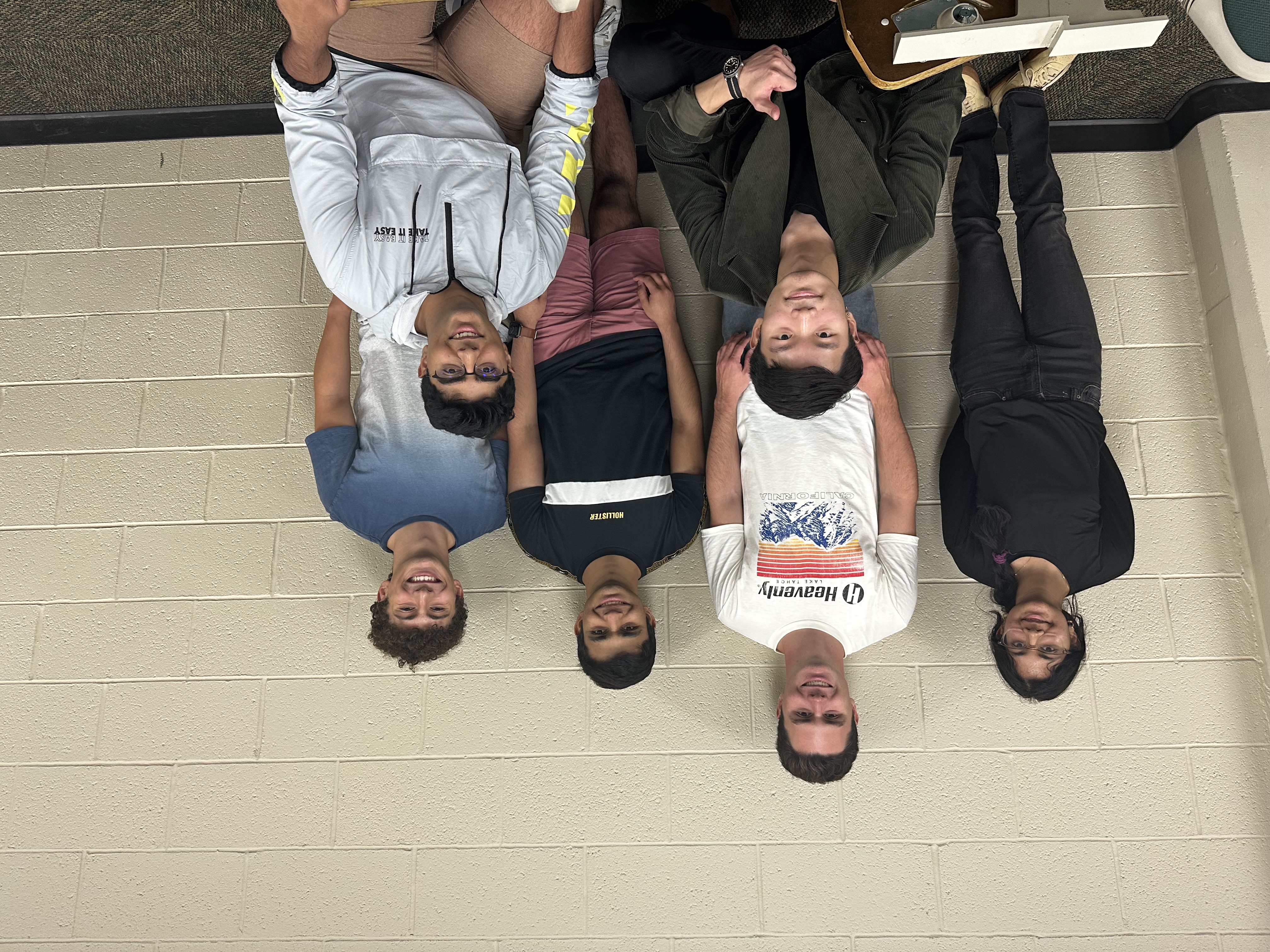 First Team Photo! Top: Siya, Brandon, Aran, Yousef; Bottom: Richard, Dhruv