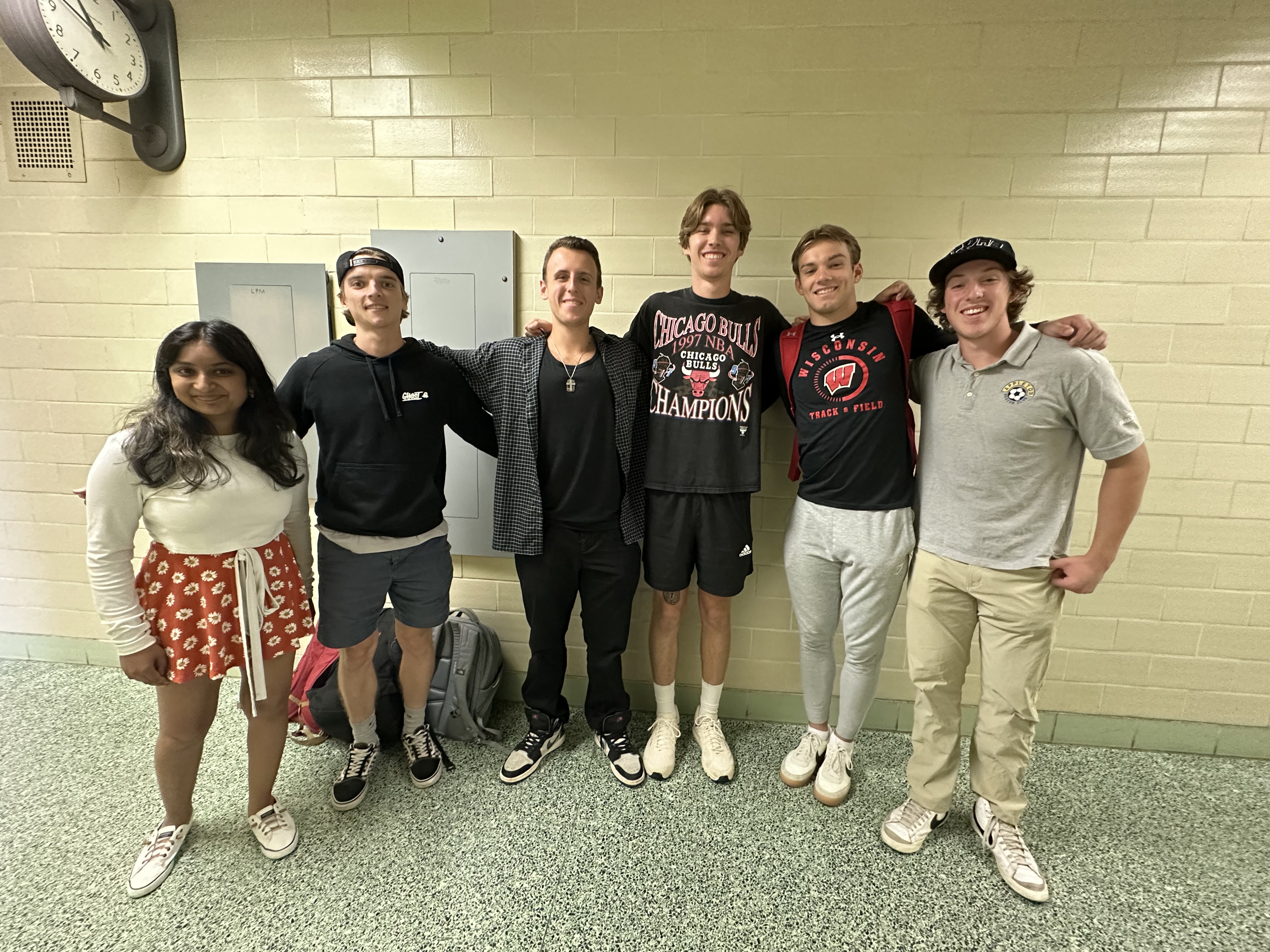 Our team, starting from the left: Mahathi, Michael, Ty, Gannon, Elliot, Simon
