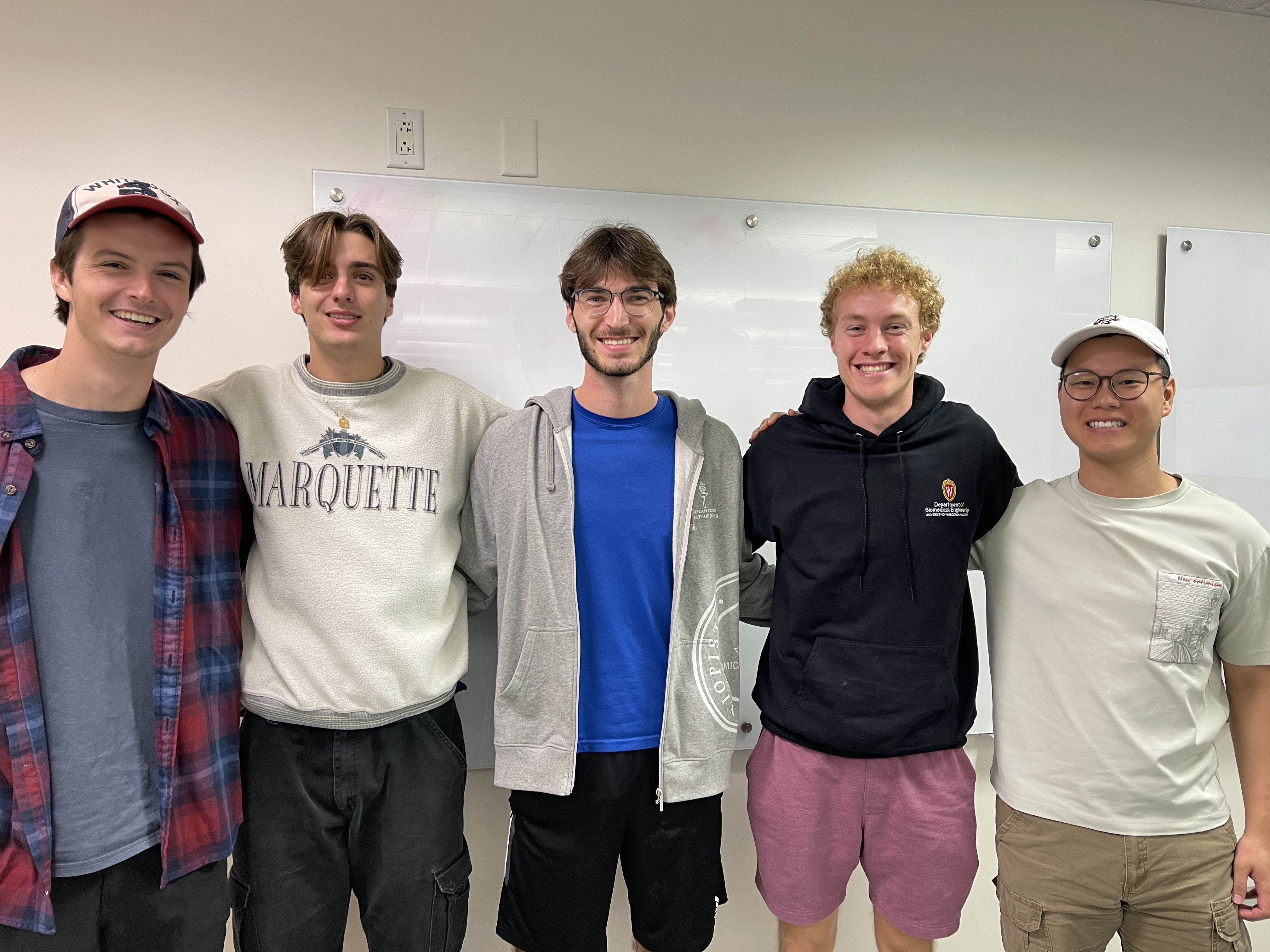 From Left: Frankie Szatkowski - BWIG, Gabriel Piscitelli - Team Leader, Patrick Buban - BSAC, Tyler Anderson - Communicator, Barton Wei - BPAG