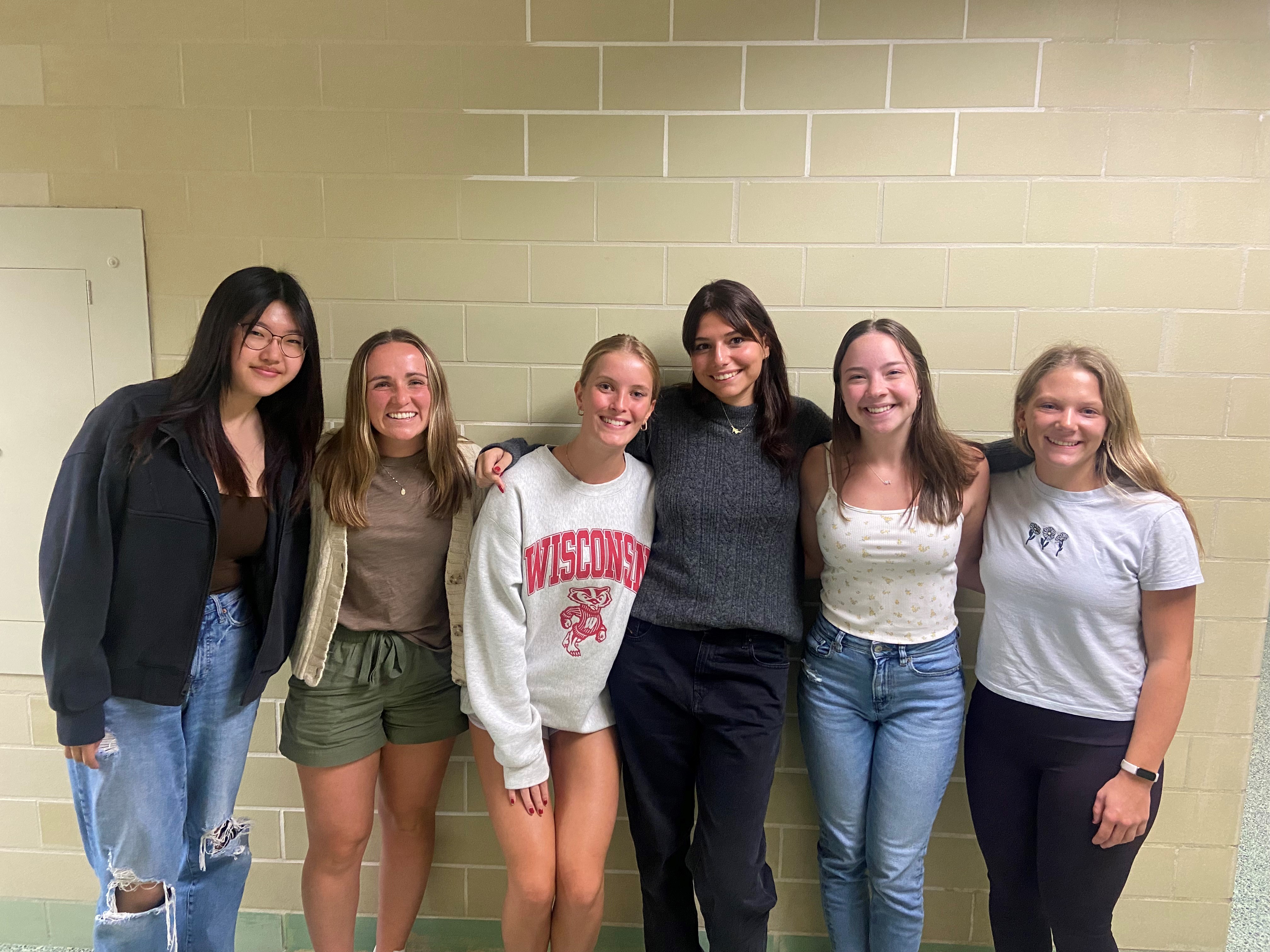 From left to right: Emma Lu, Claire Kramar, Molly Wilhelmson, Maya Nornberg, Jodi Lawson, Jensen Weik