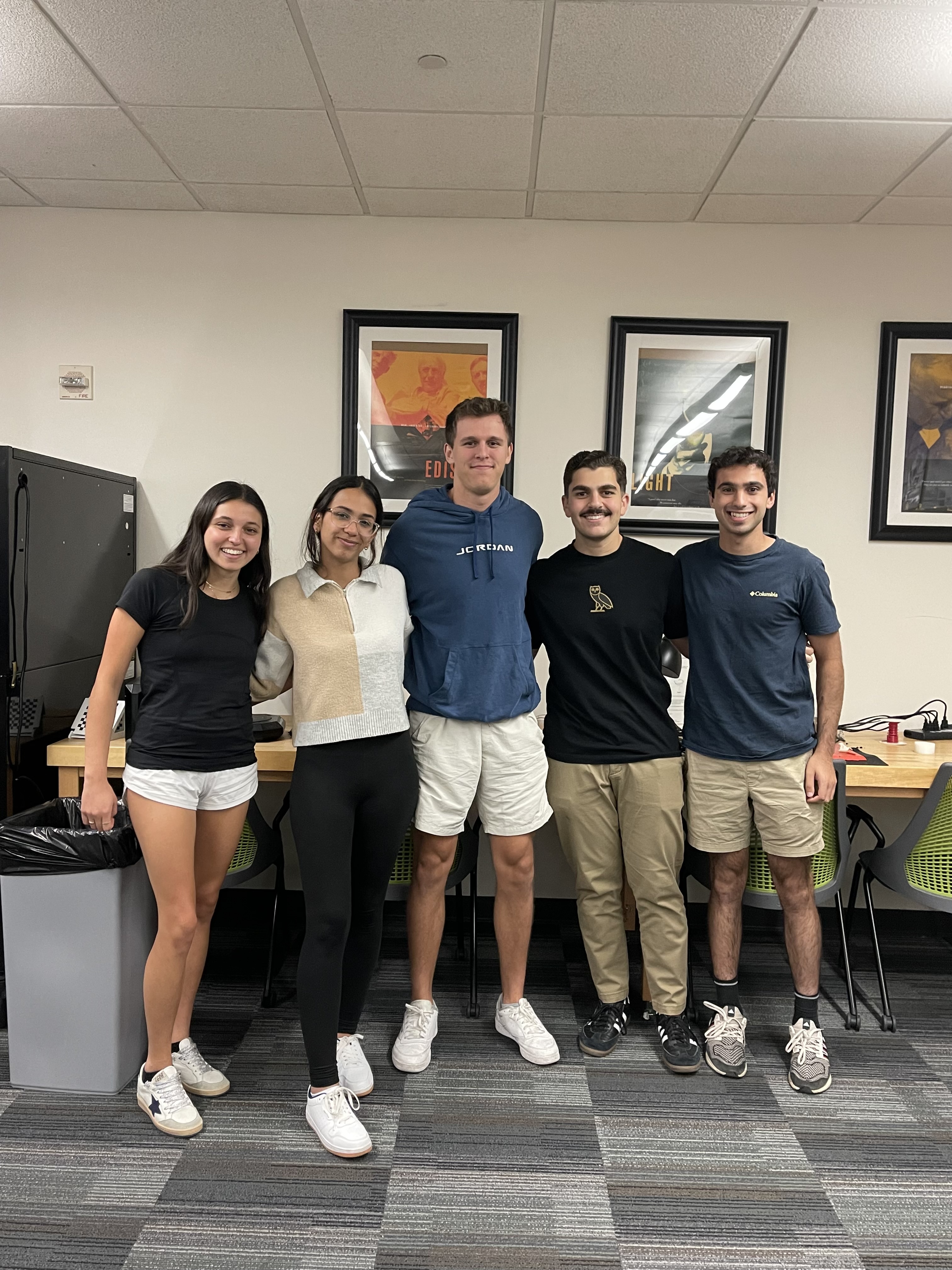 Team Members from left to right: Sofia Fardella, Valeria Rivas, Caden Chier, Raad Allawi, Cameron Dimino
