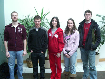 From Left to Right: Adam, Cole, Lauren, Sarah, & Ben