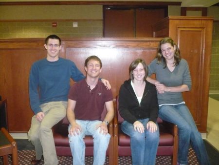 From left to right: Jim Mott, Eamon Bernardoni, Brooke Sampone, and Sam Paulsen 