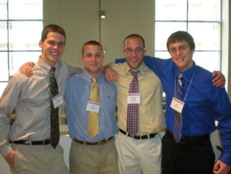 From left to right: Paul Schildgen, Tyler Vovos, Joseph Labuz, Joel Gaston