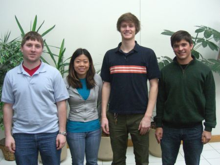 From Left to Right: Leon Corbeille, Lein Ma, Neal Haas, Peter Kleinschimdt. Not Pictured: Mark Reagan 