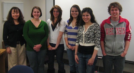 This is a picture of our team with our client. From left; Client Wei Huang,BSAC Katie Pollock, BWIG Kim Safarik, Co-Leader Becca Clayman, Communicator Terra Gahlman, and Co-Leader John Cheadle