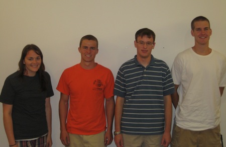 Team Members (L to R): Caitlyn Collins, Robert Bjerregaard, Matthew Bollom, Derek Klavas