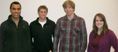 The team: (left to right) Kevin Beene, Alex Broderick, Darren Klaty, and Lisa Kohli