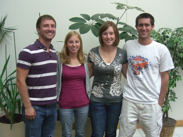 Team Picture From Left to Right: Eamon Bernardoni, Michelle Tutkowski, Brooke Sampone, James Mott