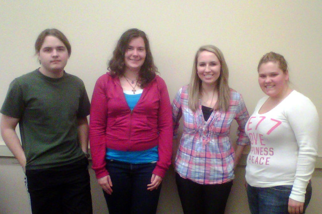 From left: Armand Grabowski, Naomi Humpal, Molly Krohn, Kimberly Maciolek
   
