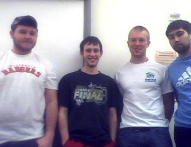 Team members from left to right: Lucas Schimmelpfenning, Joe Benert, Taylor Jasaczewski, and Jay Kler