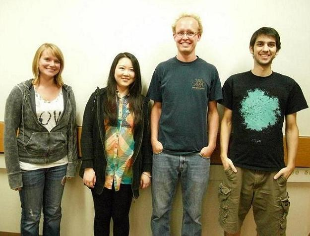Team members from left to right: Megan Jones (Leader), Vivian Chen (Communicator, BSAC), Andy LaCroix, Patrick Cassidy (BWIG)