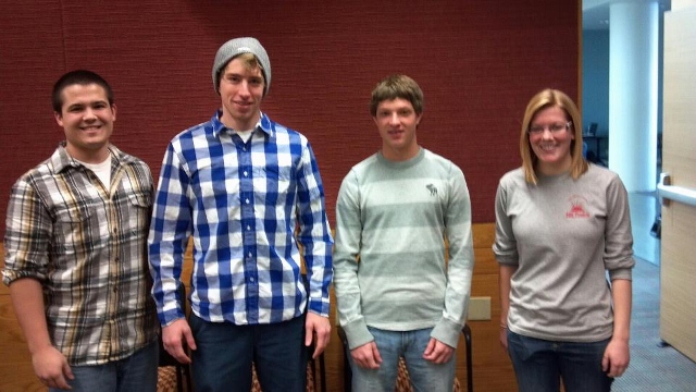 Team members from left to right: Spencer Strand, Darren Klaty, Jeff Groskopf, Sara Schmitz 