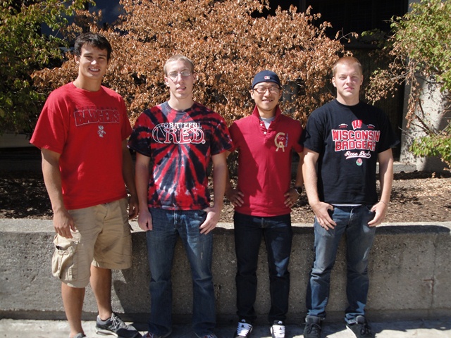 Team members from left to right: 
Andrew Hanske, Nick Thate, Tongkeun Lee, Evan Flink