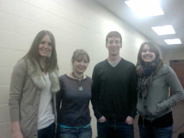 Team members from left to right: 
Ashley Quinn, Rachel O'Connell, Mike Stitgen, and Kelsey Duxstad