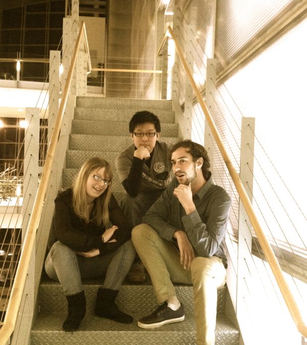 Team members from left to right: Rachel O'Connell, Yu "Alpha" Liu, Jared Ness