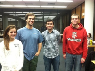 Team members from left to right: Olivia Rice, Chris Fernandez, Rafi Sufi, Brandon Jonen