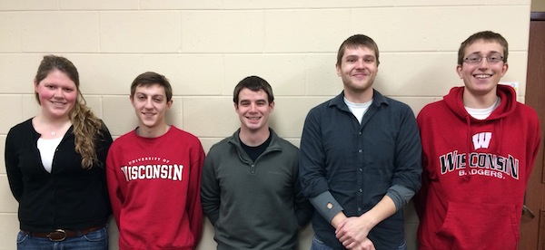 Team members from left to right: Kaitlyn Laning, Tyler Lieberthal, Anthony Prostrollo, Christopher Patterson, Jared Warczytowa