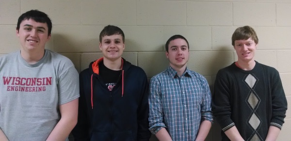 Team members from left to right: Scott Mawer, Zac Balsiger, Jon Leudtke, Malachi Willey